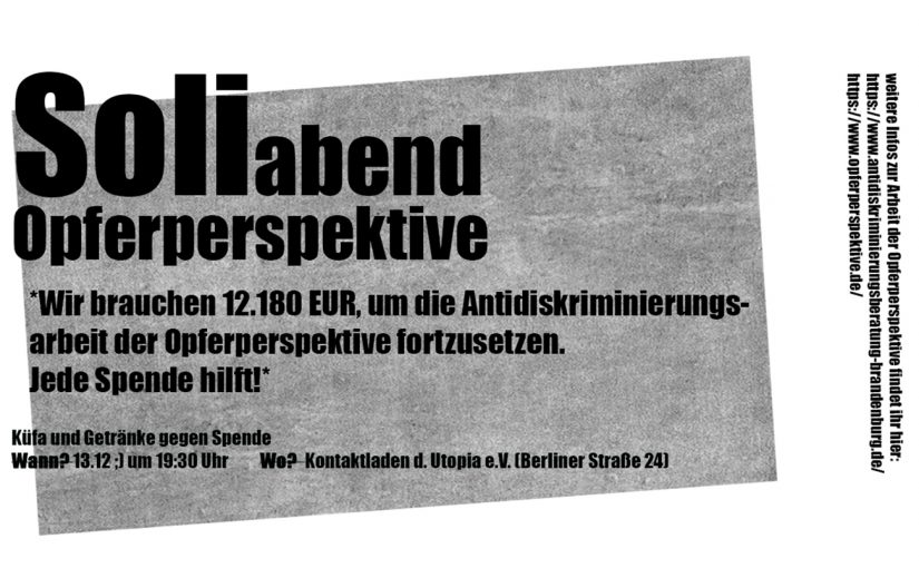 13.12.2019 – Soli-Abend für die Opferperspektive