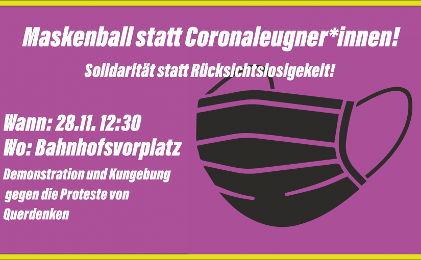 Maseknball statt Corona-Leugner*innen
